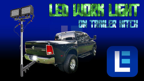 LED Work Area Light on Trailer Hitch Mount - 2, 72-Watt LED - Extends 3 to 8.5 Feet - 8640 Lumen