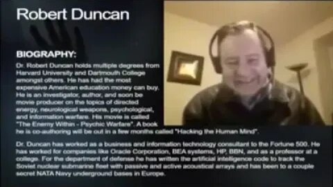 Dr Robert Duncan on Remote Torturing of American Civilians CyberTorture V2K Chatterbots