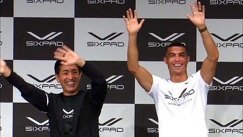 Cristiano Ronaldo FULL SIXPAD "Powersuit" promotion event in Osaka, Japan