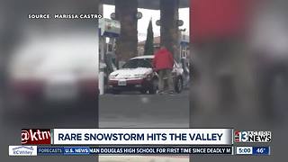 Snow hits parts of Las Vegas valley