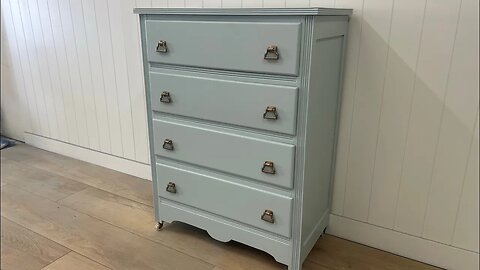 Furniture Flipping - Smoke Blue Vintage Dresser