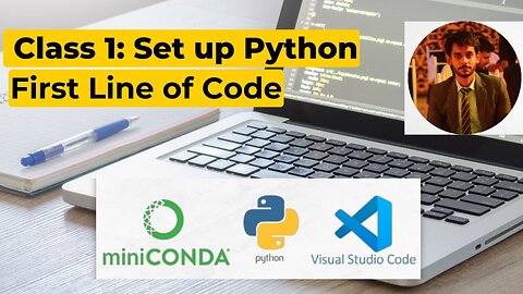 How to install Miniconda 3, VS Code and Python | Class 1 of Python crash course in English