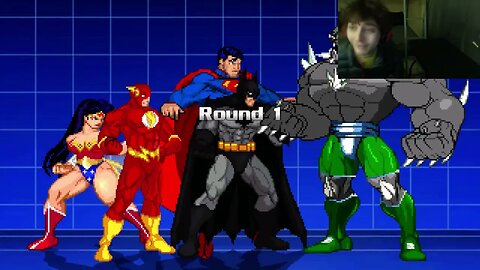 Justice League Members (Batman, Superman, Flash, And Wonder Woman) VS Doomsday In An Epic Battle