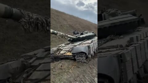 Abandoned Ukrainian T-64BV mod 2017 somewhere in the Kherson region