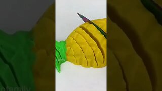 Satisfying Kinetic Sand Cutting Pineapple, Crunchy Sound #6