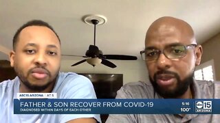 Father, son share message after both being hospitalized for coronavirus