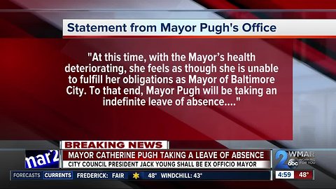 Mayor Catherine Pugh to take leave of absence during 'Healthy Holly' controversy