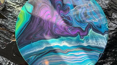 Paint Therapy #acrylicpouring Purple mountain too!