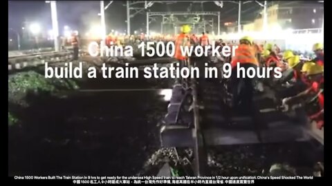 China 1500 Workers Built The Train Station In 9 hrs