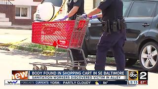 Body found in shopping cart in SE Baltimore