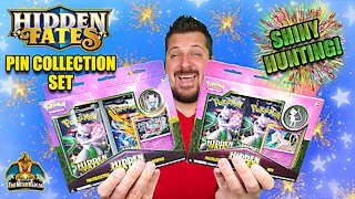Hidden Fates Pin Collection Set #4 | Shiny Hunting | Pokemon Cards Opening
