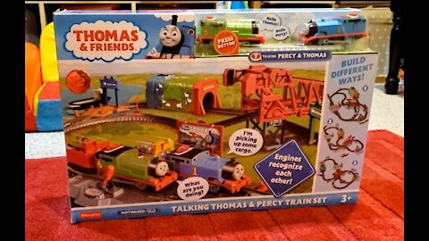 Talking Thomas and Percy Train Set - Thomas and Friends - Train Adventure