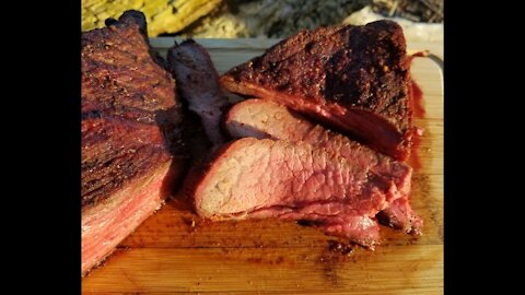 Smoked Wagyu Tri Tip on the Green Mountain Daniel Boone Grill