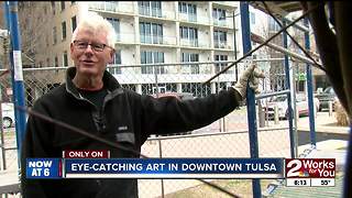 New downtown Tulsa art made entirely of sticks