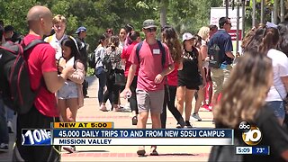 Study: 45,000 daily trips to and from SDSU Mission Valley campus