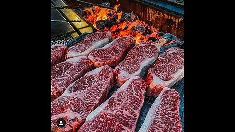 Grilled tomahawk steaks