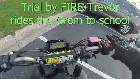 2022 Honda Grom-Trial by FIRE- Trevor rides the Grom to school