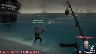Sea of Thieves Struck by lightning while catching a Trophy Swordfish.