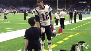 Michigan's Larry Prout Jr meets Tom Brady