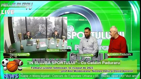 LIVE TV NEWS BUZAU IN SLUJBA SPORTULUI, cu Catalin Paduraru Fotbalul juvenil râmnicean,...