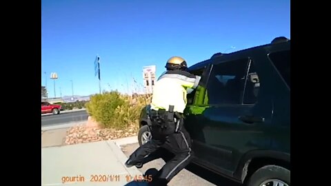 UPDATE: Newly-released video shows sheriff's deputy knocked down by vehicle during chase in Pahrump