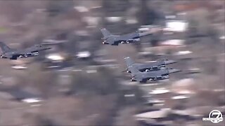 Colorado Air National Guard flyover in Loveland