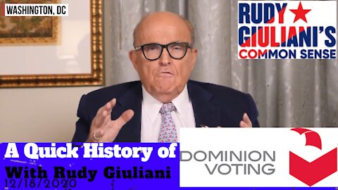 Rudy Giuliani - A Quick History of Dominion, Sequoia, and Smartmatic - 12/18/2020