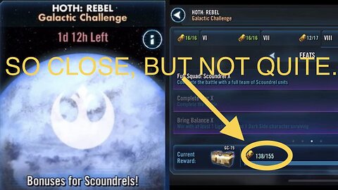 Galactic Challenge Hoth: Rebel | Attempt at Max Crate in Real Time, So Close but Not Quite Enough