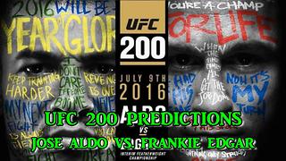 UFC 200 INTERIM FEATHERWEIGHT TITLE: JOSE ALDO VS. FRANKIE EDGAR PREDICTIONS