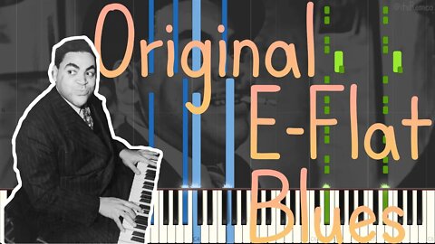 Thomas "Fats" Waller - Original E Flat Blues 1935 (Blues / Harlem Stride Piano Synthesia)