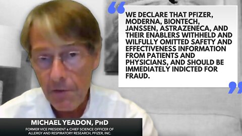 Pharma Willingly Omitted Safety Data and Should Be Indicted for Fraud: Dr. Mike Yeadon