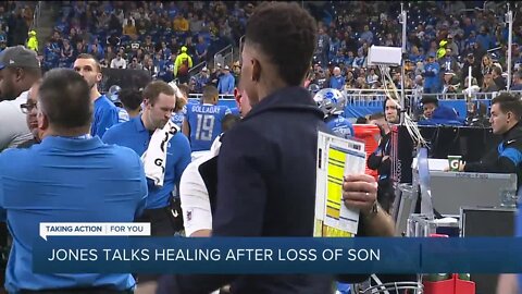 Lions WR Marvin Jones Jr. talks healing process after death of infant son