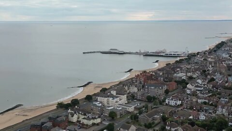 My DJI Mini 3 pro drone above the gardens in Clacton On Sea Essex 2022