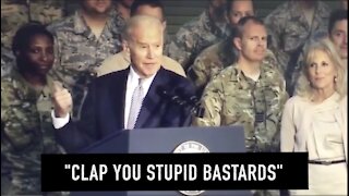 Joe Biden "clap for that you stupid ba.....s": Joe Biden in action