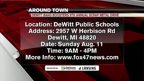 Around Town - DeWitt Band Boosters 9th annual Scrap Metal Drive - 8/9/19