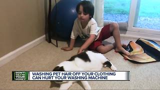 Washing pet hair off your clothes could hurt your washing machine