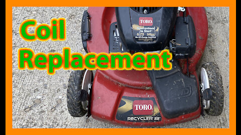 Replacing the spark pug wire on a Toro Push Mower