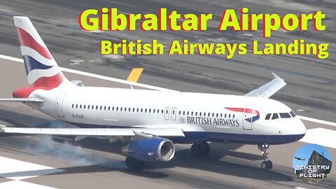 British Airways Landing at Gibraltar; View from Above