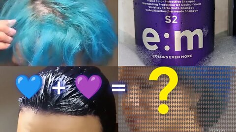 purple 💜 over Blue 💙 hair color