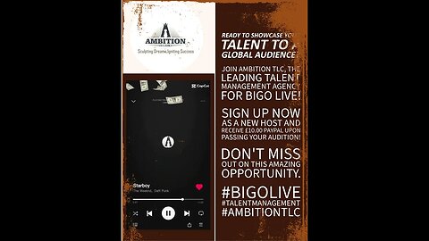 🌟 Ready to showcase your talent to a global audience? 🎤🌍✨ Sign up now ! #ad #bigo #ambitiontlc