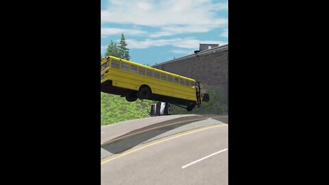 |MiniBeamNG/ Cars vs Giant Bulge And Bridge #07 BeamNG.Drive #Shorts