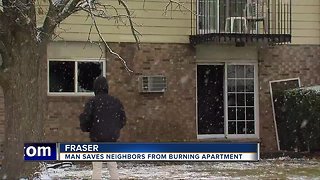 Man saves neighbors from burning apartment in Fraser