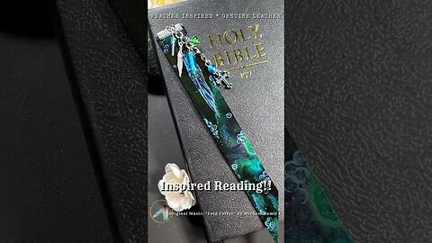 BLUE WAVE, leather bookmark with charms
