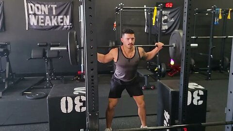 Barbell Block Squats (Anderson Squats from Boxes/ Blocks)