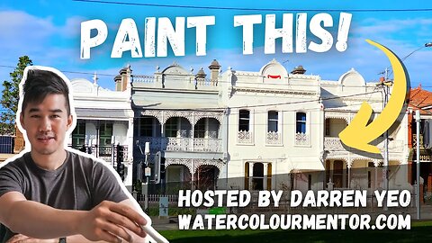 Let's Paint An Urban Townhouse Scene! LIVE Watercolor Workshop