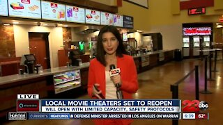 Local movie theaters set to reopen