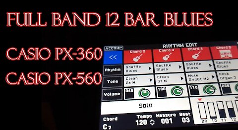 HOW TO: 12 Bar Blues Arrangement Casio PX-360/PX-560