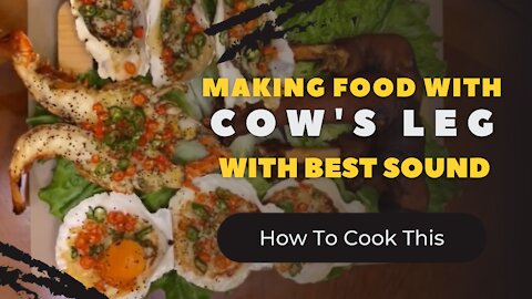 Making Food With Cow's Leg So delicious with best sound | How to cook this #short #foodvideos