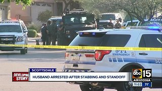 Husband arrested after stabbing wife in Scottsdale