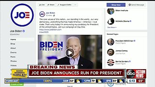 Joe Biden announces run for president